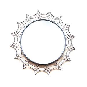 Decorative Sunburst Design <b>Round</b> <b>Wall</b> <b>Mirror</b> With Premium Artistic Metal Frame For Elegant Interiors - Product Image 1