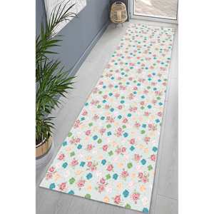 Tapis aux fleurs colorées, tapis moderne, tapis aux fleurs vertes, tapis floraux, tapis imprimé, tapis gobelin - Product Image 4