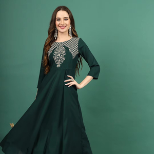 ชุดอินเดียแบบดั้งเดิมชุดสูท salwar kameez มีขอบลูกไม้ชุด najneen dupatta แบบสบายๆของอินเดียและชุดเทศกาล Kurtis จำนวนมาก - Product Image 1