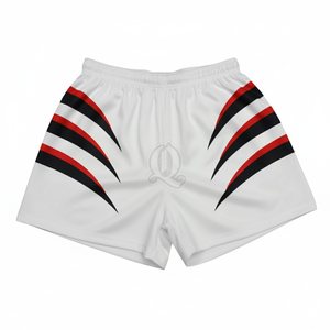 Pantalones Cortos de Rugby Personalizados, Sublimados, de Poliéster, Color Morado y Negro, con Franja Triple de Garras, Ajuste de Entrenamiento, para Hombre, Ropa Deportiva Juvenil - Product Image 5