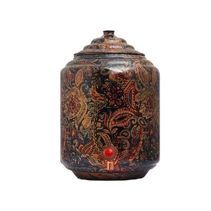 Vente chaude Brillant Poli Avec Support Pur Cuivre Réservoir De Stockage D'eau Pot Distributeur Cuivre Métal Réservoir D'eau Froide - Product Image 2