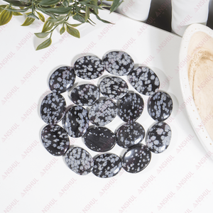 หินออบซิเดียนเกล็ดหิมะธรรมชาติรูปไข่ คุณภาพพรีเมียม สำหรับตกแต่งและทำสมาธิ  กำลังเป็นที่นิยมอย่างมาก - Product Image 1