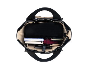 Sac à bandoulière minimaliste en cuir noir vintage pour femme, deux sangles réglables, rétro, mignon, résistant à l'eau, pour le travail et les voyages - Product Image 6