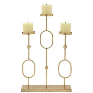 เชิงเทียนทองเหลืองแบบดั้งเดิมสำหรับห้อง pooja หรูหราเชิงเทียนทองเหลืองเคลือบเงาทำด้วยมือ - Product Image 1