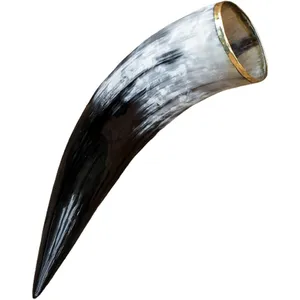 Best Quality Round Shape Wine Drinking Horn Beer Glass and Mugs Wholesale Handmade Beer Mugs For Bar Ware Accessories
