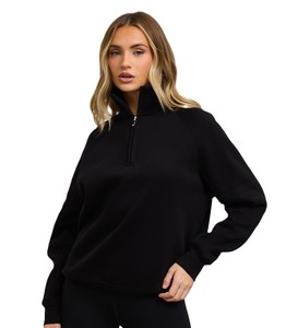 Ventes exceptionnelles - Sweat-shirts à col rond en molleton 100% coton pour femmes, fermeture éclair 1/4, coupe ajustée, personnalisez votre vêtement d'hiver - Product Image 6