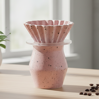 Ensemble de pot et de filtre en porcelaine durable de qualité supérieure multi-usages 3460991SETS-0.35 pour les amateurs de café
