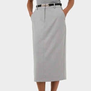 Falda de Trabajo Elástica y Transpirable 100% Algodón para Mujer, Ropa Profesional de Oficina, Tallas Grandes hasta 5XL, Ropa Corporativa Formal para Dama - Product Image 3