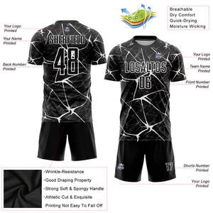 Uniforme de football haute performance avec coutures renforcées en tissu évacuant l'humidité et panneaux en maille pour un confort accru - Product Image 2