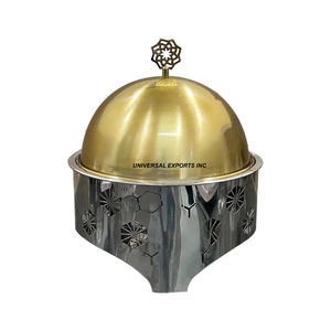 Hotpot de madera de nácar con tapa doble martillada, cazuela hecha a mano de alta calidad, calentador de alimentos de lujo de forma redonda - Product Image 2