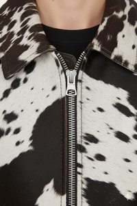 En stock vestes de motard en cuir à poils de peau de vache véritable pour hommes coupe régulière couleur marron vestes d'hiver en cuir coupe-vent unisexes pour hommes - Product Image 3