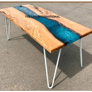 Hot-Sales <b>Resin</b> <b>Epoxy</b> <b>Table</b> <b>Top</b> Wood Office <b>Table</b> <b>Epoxy</b> <b>Resin</b> For Dining <b>Table</b> Usage Rectangular Shape - Product Image 4
