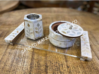 New Mother Pearl Bakhoor Burner Set Bandeja acrílica para incrustaciones de hueso Mubkhar Crafts. Incluye regalos perfumados de fresa Benzoin de té