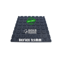 Dalles en caoutchouc recyclé SBR BEKA RUBBER 25 mm BEFLEX, écologiques, antidérapantes, à fond rainuré, rouge, vert, noir, pour extérieur, parc, aire de jeux