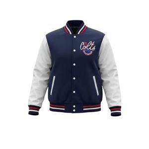 Veste de baseball universitaire en simili cuir 440 grammes pour hommes, broderie en chenille, patchs en laine, vestes universitaires - Product Image 5