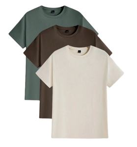 เสื้อยืดคอกลมผู้ชาย ผ้าฝ้าย 100% ระบายอากาศ แห้งเร็ว สำหรับฤดูร้อน - Product Image 1