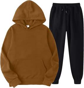 Vêtements de sport 2 pièces de haute qualité pour femmes Pull à manches longues Sweat-shirt Pantalon de jogging Taille élastique Personnalisable - Product Image 1