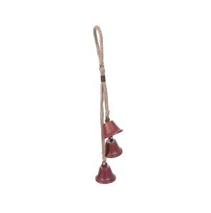 Metal Christmas chime bell red bulk quantity wholesale for Christmas tree home wall decoration x mas new year made india - Product Image 1