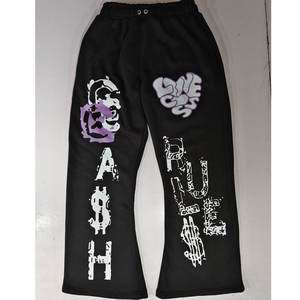 กางเกงวอร์มลำลองแบบมีเชือกผูกสำหรับผู้ชายกางเกงผ้าฟลีซผ้าฝ้ายทรงตรงสำหรับใส่ในยิมกลางแจ้งกำหนดได้เอง2024 - Product Image 2