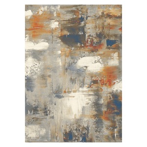 RUGS DEPOT LXDP-0207 Wholesale Terracotta Gold Ethnic Kilim Digital Printed Machine Washable Chenille Area Rug Non <b>Slip</b> - Product Image 1