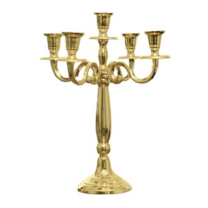 Mesa moderna centro de mesa para boda 5 brazos decorativos de alta calidad para decoración de eventos de Navidad cuadrado de Metal plateado personalizado - Product Image 6