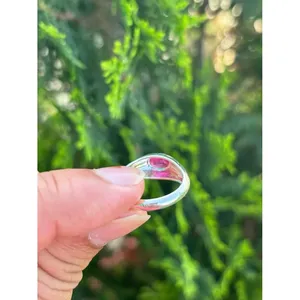 925 <b>Silver</b> Romantic <b>Statement</b> <b>Ring</b> with Natural Stone Bezel Set Boho Style for Everyday Wear Fine Jewelry - Product Image 3