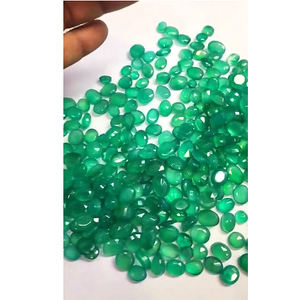305 pièces d'onyx vert naturel 10mm à 14mm facette ovale 1585 Cts Lot Iroc ventes bonne qualité mai pierre de naissance pierres précieuses coupe US $80 - Product Image 2