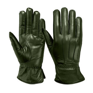 Women's Genuine Sheepskin <b>Leather</b> <b>Gloves</b> Plain Touchscreen Four Seasons Fashionable Brown New Design Custom <b>Ladies</b> 2025 Hot - Product Image 5