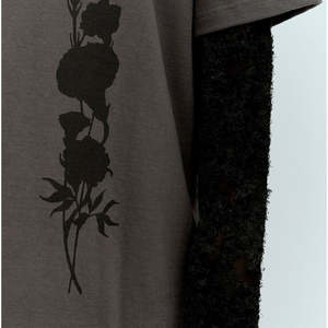 T-shirt streetwear à manches longues, coupe ample, impression sérigraphique double couche, lavage vintage personnalisé, 280 grammes - Product Image 5