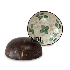 Vajilla para el hogar, decoración de mesa, cuenco de madera para servir frutas o ensalada, sopa o fideos, cuenco para servir con diseño de incrustaciones de hueso - Product Image 1