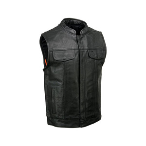 Gilet d'extérieur avec poches pour la saison hivernale pour adultes Gilet en cuir de haute qualité - Product Image 6