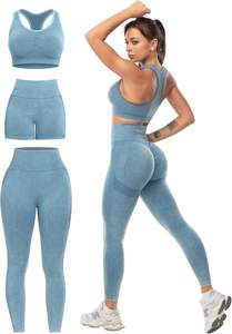 Services OEM Dernier Style Ensemble de Yoga pour Femmes en Couleur Unie Meilleur Fournisseur Quantité en Vrac Ensemble de Yoga pour Femmes pour Adultes - Product Image 2
