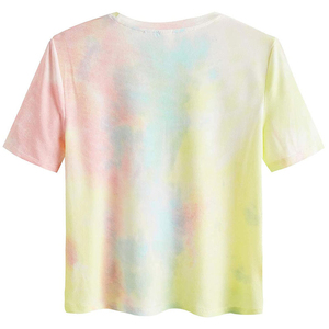 Tops cortos para mujer Camisetas de algodón Logotipo personalizado Impreso Transpirable Moda de verano Slim Fit Crop Tops - Product Image 4