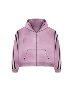 ชุดวอร์มแนวสตรีทวินเทจของผู้หญิงชุดวอร์มปรับแต่งได้ผ้าปักลายด้วยกรดมีฮู้ด - Product Image 2