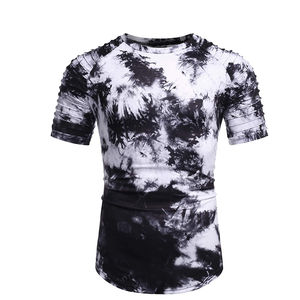 Nouveau design Tie Dye T-shirts Pour Hommes D'été Hip Hop Style 100% coton hommes t-shirts avec acide cravate die lavé à manches courtes t-shirt - Product Image 4