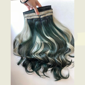 Cheveux vietnamiens alignés sur les cuticules, CLIP IN avec technique slave pour extensions de cheveux humains, vente en gros - Product Image 3