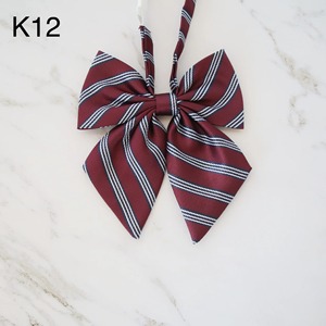 38cm * 5cm couleur unie enfants étudiante paresseux cravates rouge blanc Graffiti rayé cravate cravates 100% soie école uniforme cravate - Product Image 5