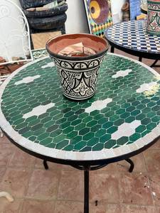 Dazzling <b>Mosaic</b> Side Table: Iridescent <b>Art</b> - Blue Coffee Table - Side Table - Livingroom Decor - Gift - Product Image 3