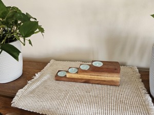 Bougeoir en bois à six colonnes, idéal pour la décoration intérieure, centre de table et éclairage festif, fabriqué à la main en Inde - Product Image 5