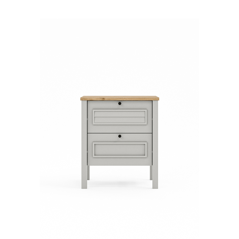 Taiga Retro Gray 2 Drawer Foldable