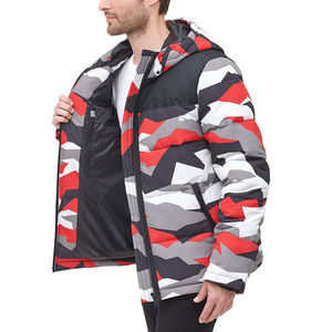 Hombres Sublimación Puffer Chaquetas Invierno Poliéster Ropa Casual Con Capucha Impresión Personalizada Hombres Abajo Puffer Chaquetas para Hombres - Product Image 5