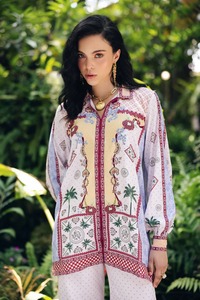 Pelouse cousue indienne élégante pour femmes fantaisie genou longueur fête porter broderie glands dentelle paillettes été parfait pour le devant - Product Image 6