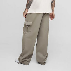 OEM/ODM 100% cotton Men's <b>pants</b> autumn casual wear custom embroidered logo with cargo pockets custom washed man <b>baggy</b> trouser - Product Image 2