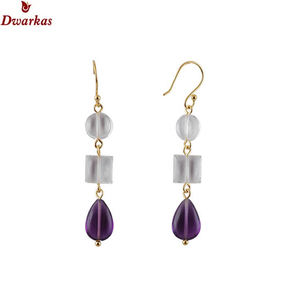 Wholesale 925 <b>Sterling</b> <b>Silver</b> <b>Drop</b> Bezel <b>Earrings</b> with Multi-Color Gemstones Classic Style for Party or Gift - Product Image 5