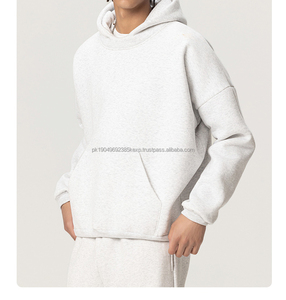 400GSM camiseta de peso pesado 100% algodón polar pulóver hombres ajuste Regular Color liso logotipo personalizado Digital secado rápido transpirable - Product Image 3