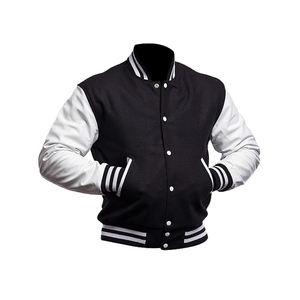 Chaqueta de béisbol de la Universidad Varsity de talla grande de estilo único de moda Chaquetas de hombre Parche en blanco y chaqueta de collage bordada en 3D - Product Image 4