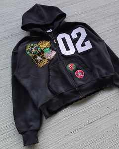 เสื้อฮู้ดลาย100% ผู้ชาย, สีทึบแบบลำลองผ้าคอตตอนสวมใส่แห้งเร็วระบายอากาศได้ดี - Product Image 2