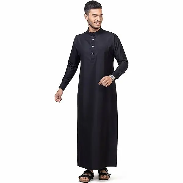 पुरुषों के लिए आकर्षक 2023 नवीनतम जातीय थोब जुब्बा पुरुषों के लिए मुस्लिम पोशाक नई डिजाइन