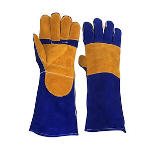 Certified Premium Yellow Safety Cowhide Welding <b>Leather</b> <b>Gloves</b> With Lining Cow <b>Leather</b> Heavy Duty Welding Safety <b>Gloves</b> for <b>Men</b> - Product Image 5