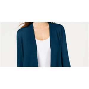 Cardigan da Donna Alfani con Maniche Annodate Color Teal, Stampa Floreale, Stile Casual con Decorazione a Bottoni, Taglia Petite S per l'Autunno - Product Image 2